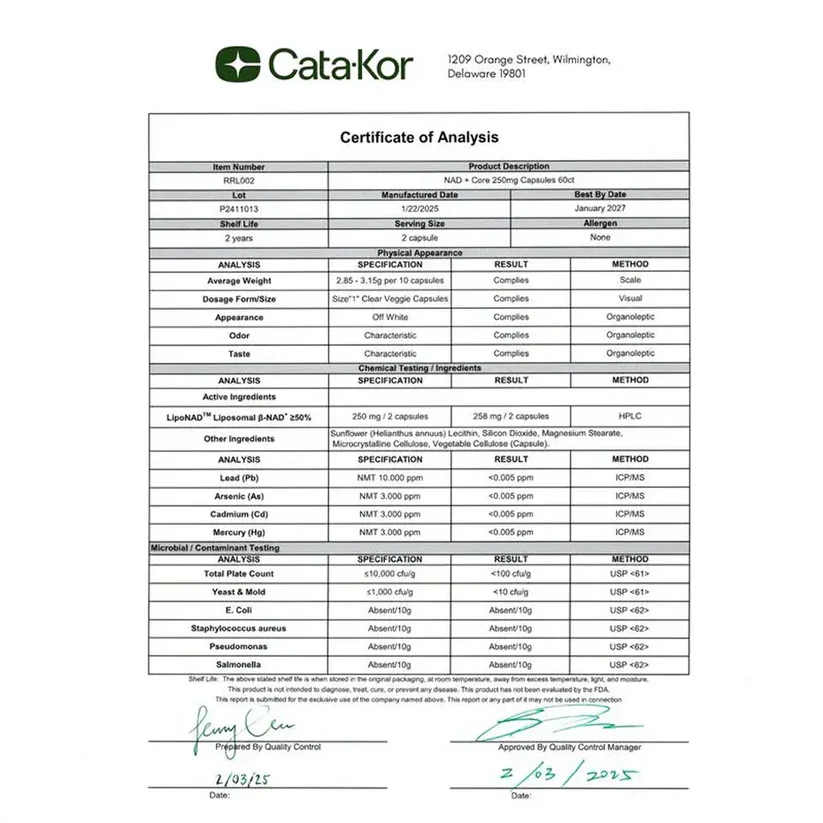 Cata Kor – NAD+ Anti-Aging Supplement